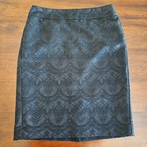 Ann Taylor Black Damask Skit Size 6